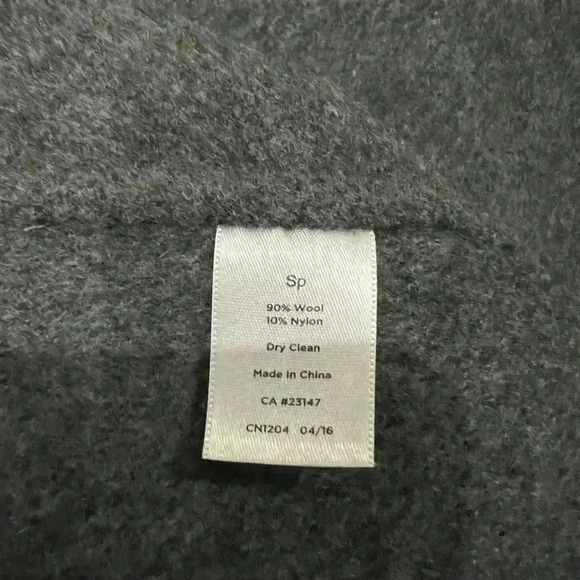 Talbots Navy with Grey lining wool front open jacket - Picture 5 of 5